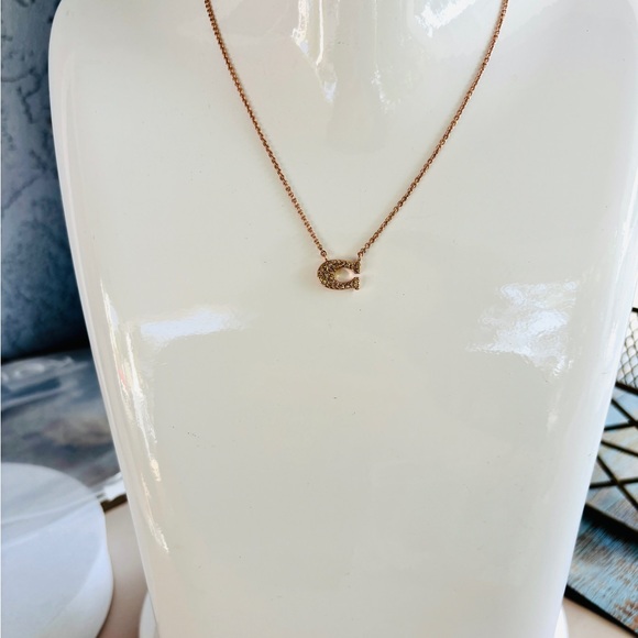 Coach Pave Signature Necklace Rose Gold - Picture 5 of 7